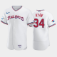 Men's Texas Rangers #34 Nolan Ryan 1972 Throwback White 50th Anniversary Home MLB Flex Base Jersey