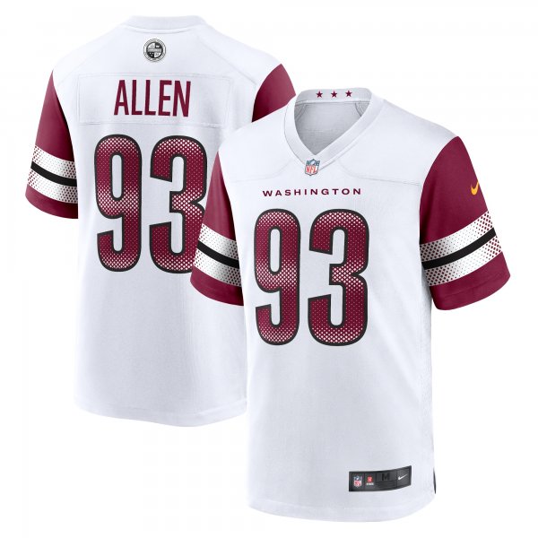 Men's Washington Commanders Jonathan Allen Nike White Game Jersey