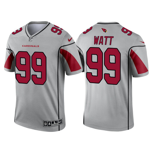 Men's Arizona Cardinals #99 J.J. Watt Silver 2021 Limited NFL Jersey