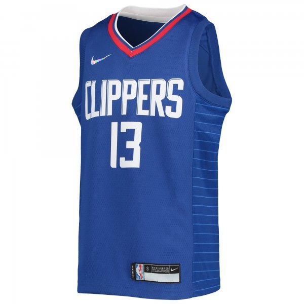 Youth LA Clippers Paul George Nike Royal 2021/22 Diamond Swingman Jersey - Icon Edition