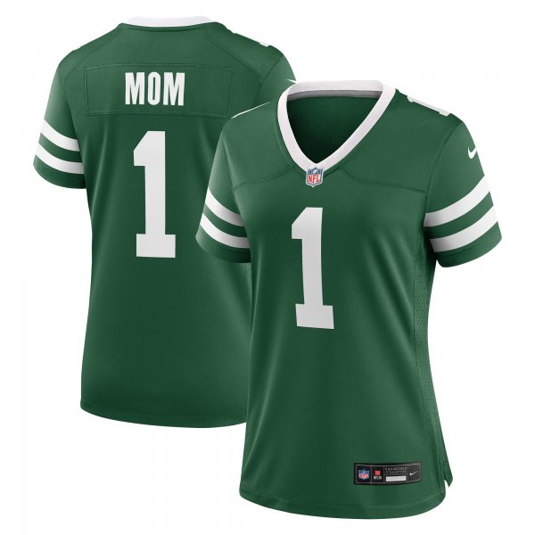 Women's New York Jets  Nike Legacy Green #1 Mom Game Jersey