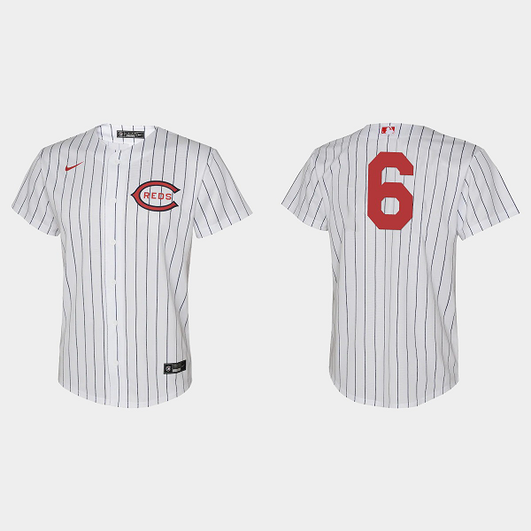 Youth Cincinnati Reds #6 Jonathan India White 2022 Field of Dreams Jersey