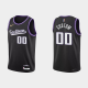 Men's Sacramento Kings #00 Custom 2021/22 75th Anniversary City Black NBA Jersey