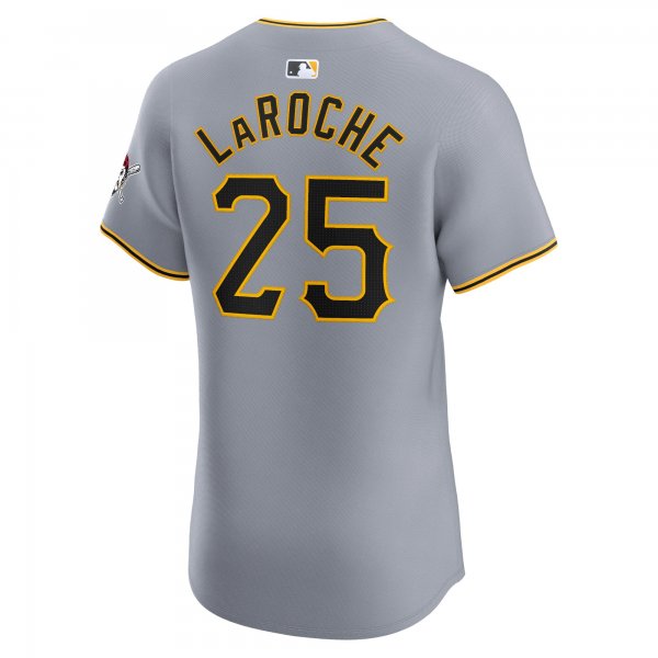 Men's Pittsburgh Pirates Adam LaRoche Nike Gray Road Elite Player Jersey