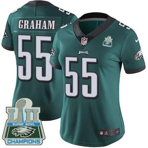 Nike Philadelphia Eagles #55 Brandon Graham Midnight Green Team Color Super Bowl LII Champions Women's Stitched NFL Vapor Untouchable Limited Jersey