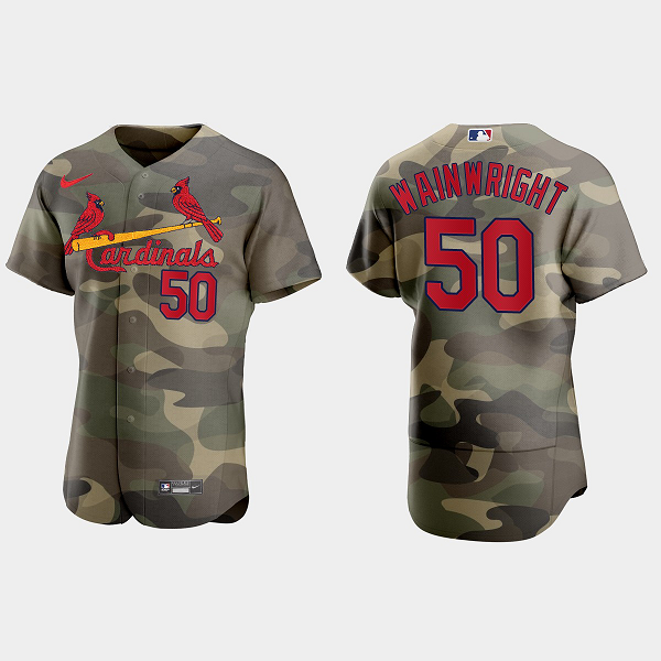 Adam Wainwright St. Louis Cardinals 2021 National Armed Forces Day MLB Jersey - Camo