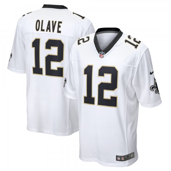 Men's New Orleans Saints Chris Olave Nike White Game Player Jersey