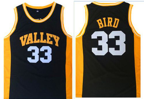 Men's Boston Celtics #33 Larry Bird Black Springs Valley High School Stitched NBA Jersey