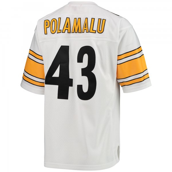 Women's Pittsburgh Steelers Troy Polamalu Mitchell & Ness White 2005 Legacy Replica Team Jersey