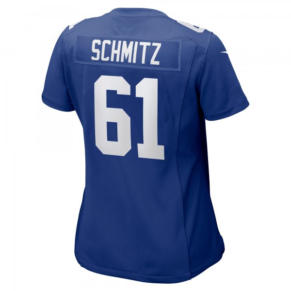 Women's New York Giants John Michael Schmitz Nike  Royal Team Game Jersey