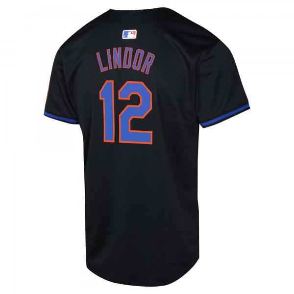 Youth New York Mets Francisco Lindor Nike Black Alternate Limited Player Jersey