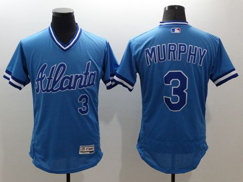 Atlanta Braves #3 Dale Murphy Light Blue Flexbase Collection Cooperstown Stitched MLB Jersey