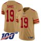 San Francisco 49ers #19 Deebo Samuel Gold Youth Stitched NFL Limited Inverted Legend 100th Season Jersey