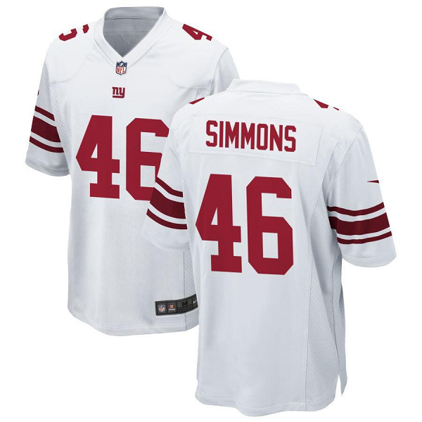 Men's New York Giants #46 Isaiah Simmons NFL White jersey