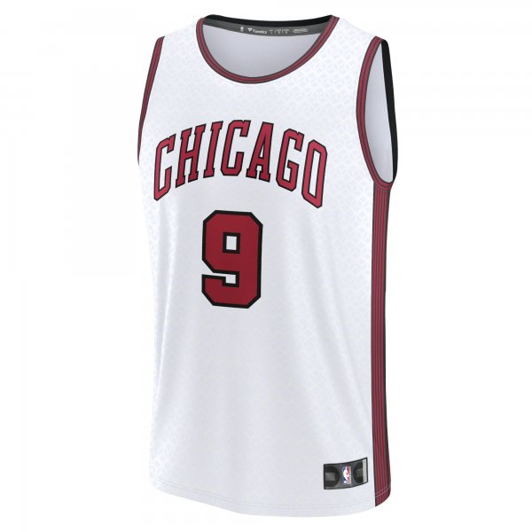 Men's Chicago Bulls Nikola Vucevic Fanatics White Fastbreak Jersey - City Edition