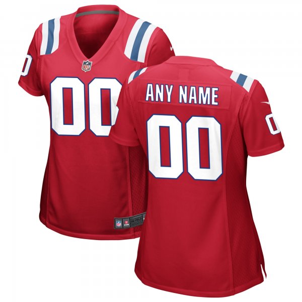 Women's New England Patriots Nike Red Alternate Custom Jersey