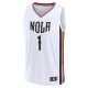 Men's New Orleans Pelicans Zion Williamson Fanatics White Fast Break Replica Jersey - City Edition