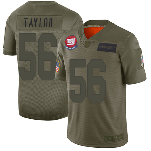 Men's New York Giants #56 Lawrence Taylor Camo Stitched NFL Limited 2019 Salute To Service Jersey