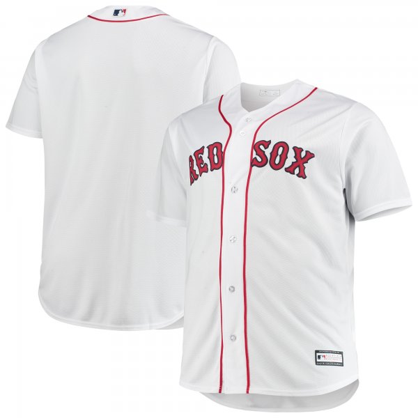 Men's Boston Red Sox White Big & Tall Home Replica Team Jersey