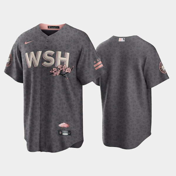 Men's 2022 City Connect Washington Nationals Gray Replica MLB Jersey