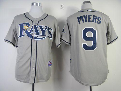 Tampa Bay Rays #9 Wil Myers Grey Cool Base Stitched MLB Jersey