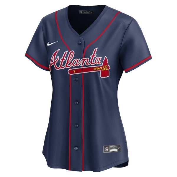 Women's Atlanta Braves Ronald Acu?a Jr. Nike Navy Alternate Limited Player Jersey