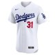 Men's Los Angeles Dodgers Tyler Glasnow Nike White Home Elite Player Jersey