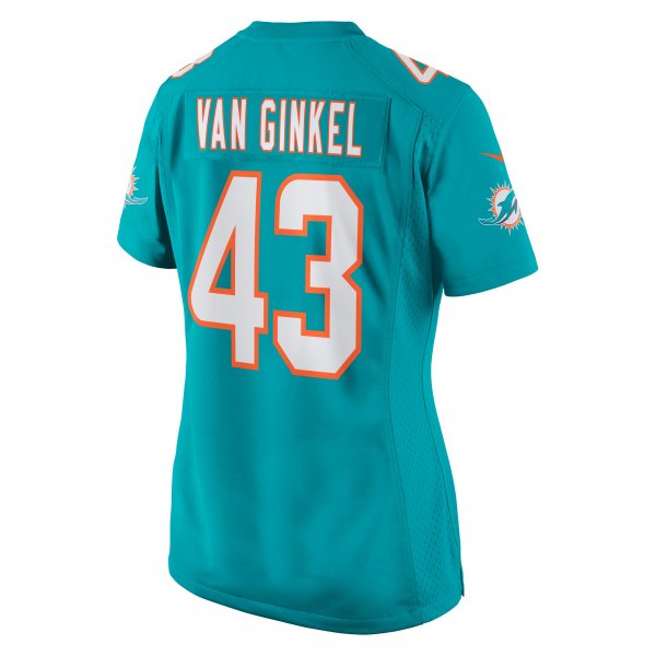 Women's Miami Dolphins Andrew Van Ginkel Nike Aqua Game Jersey