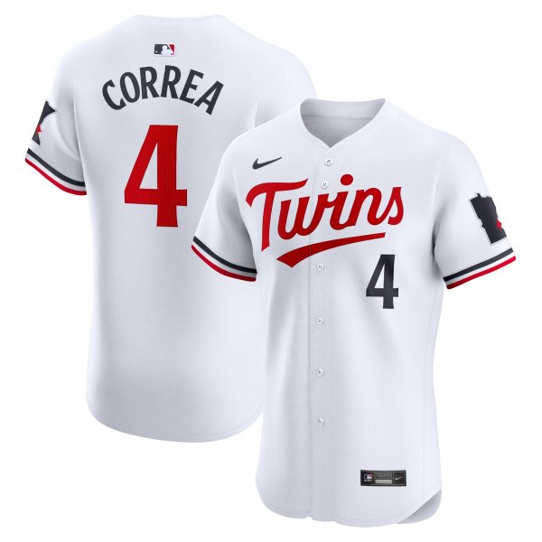 Men's Minnesota Twins Carlos Correa Nike White Home Elite Jersey