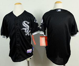 Chicago White Sox Blank Black Cool Base Stitched Youth MLB Jersey