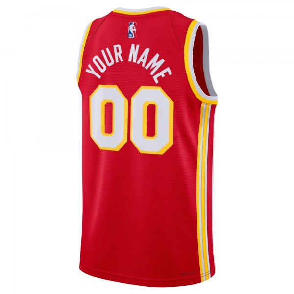 Unisex Atlanta Hawks Nike Red Swingman Custom Jersey - Icon Edition