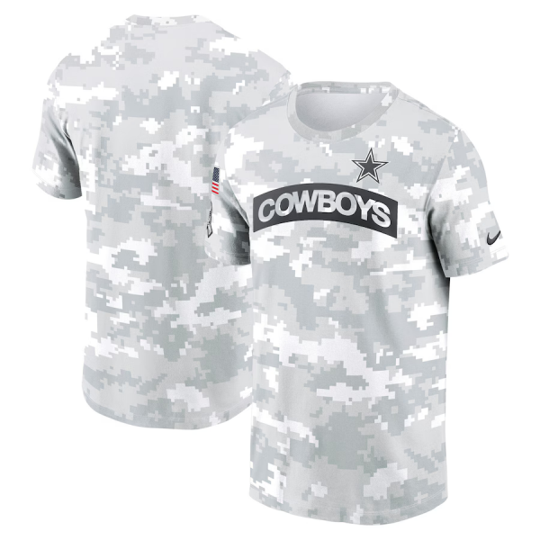 Men's Nike Arctic Camo Dallas Cowboys 2024 Salute To Service Performance T-Shirt