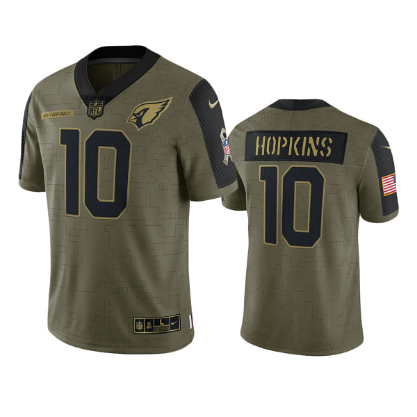 Arizona Cardinals DeAndre Hopkins Olive 2021 Salute To Service Limited Men's NFL Jersey