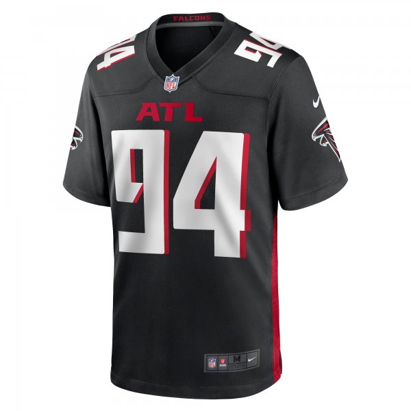 Men's Atlanta Falcons Albert Huggins Nike  Black Team Game Jersey