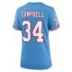 Women's Tennessee Titans Earl Campbell Nike Light Blue Oilers Throwback Retired Player Game Jersey