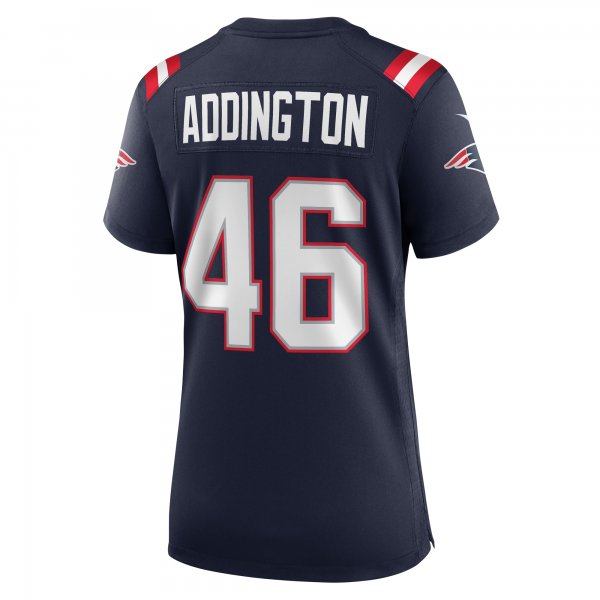 Women's New England Patriots Tucker Addington Nike Navy Home Game Player Jersey