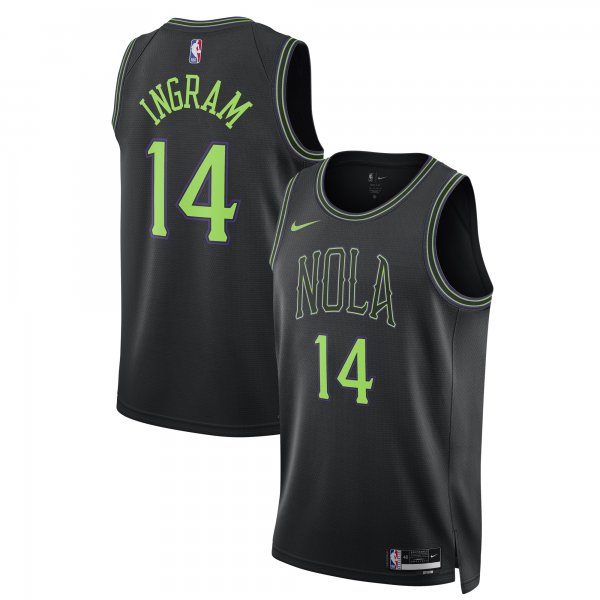 Men's Unisex New Orleans Pelicans #14 Brandon Ingram Nike Black 2023/24 Swingman City Edition Jersey