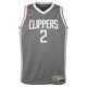 Youth LA Clippers Kawhi Leonard Nike Gray 2020/21 Swingman Player Jersey - Earned Edition