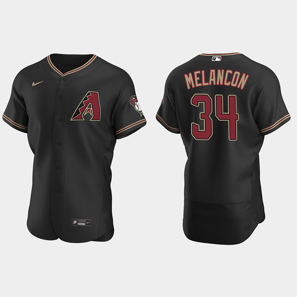 Men's Arizona Diamondbacks #34 Mark Melancon Alternate Black Flex Base MLB Jersey