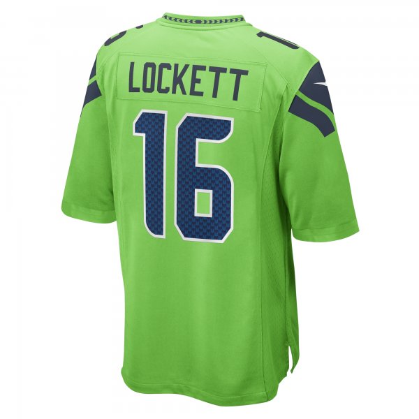 Men's Seattle Seahawks Tyler Lockett Nike Neon Green  Game Jersey