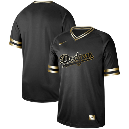 Los Angeles Dodgers Blank Black Gold Stitched MLB Jersey