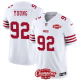 Men's San Francisco 49ers #92 Chase Young White 2023 F.U.S.E. NFC West Champions Patch Stitched NFL Jersey