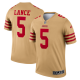 Men's San Francisco 49ers Trey Lance Nike Gold Inverted Legend Jersey-(2022 New Style)