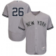 Men's New York Yankees #26 DJ LeMahieu Gray Flex Base Road Collection by Majestic MLB Jersey