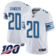 Detroit Lions #20 Barry Sanders White Men's Stitched NFL 100th Season Vapor Limited Jersey