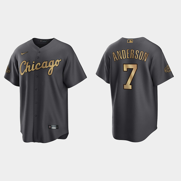 Men's Chicago White Sox Tim #7 Anderson 2022 MLB All-Star Game Jersey - Charcoal