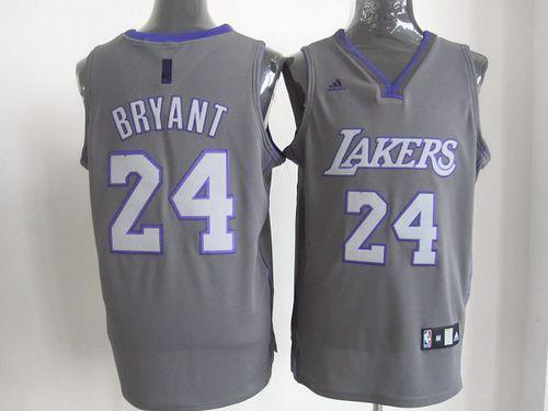 Men's Los Angeles Lakers #24 Kobe Bryant Grey Graystone Fashion Stitched NBA Jersey