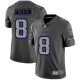 Baltimore Ravens #8 Lamar Jackson Gray Static Men's Stitched NFL Vapor Untouchable Limited Jersey