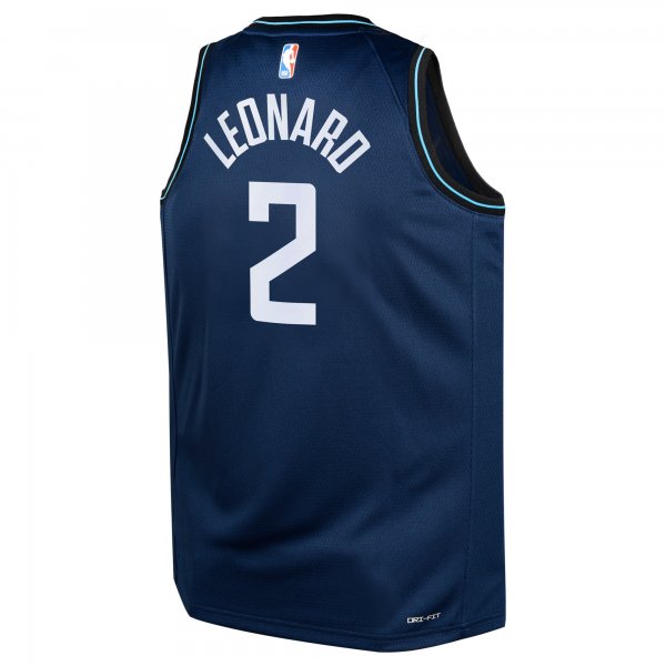 Youth LA Clippers Kawhi Leonard Nike Navy  Swingman Replica Jersey - City Edition