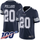 Men's Dallas Cowboys #20 Tony Pollard Navy Blue Team Color Stitched NFL 100th Season Vapor Limited Jersey